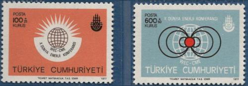 Poštovní známky Turecko 1977 Energetická konference Mi# 2427-28