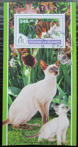 Poštovní známka Šalamounovy ostrovy 2015 Koèky Mi# Block 414 Kat 14€