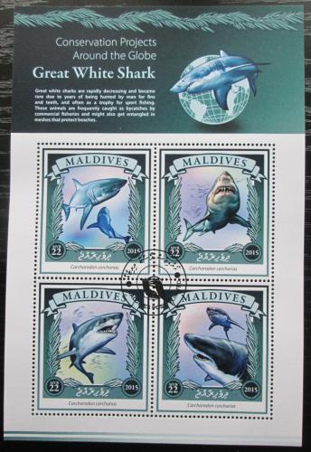 Poštovní známky Maledivy 20185 Žralok bílý Mi# 5946-49 Kat 11€