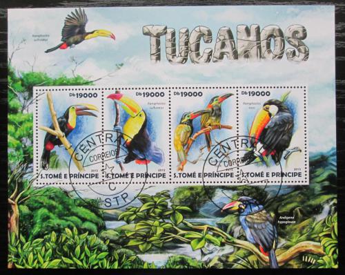 Poštovní známky Svatý Tomáš 2015 Tukani Mi# 6151-54 Kat 7.50€