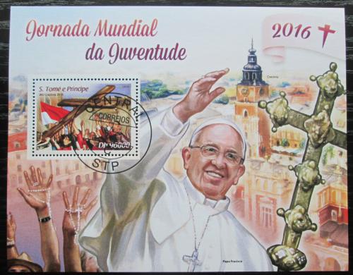 Poštovní známka Svatý Tomáš 2016 Papež František Mi# Block 1211 Kat 10€