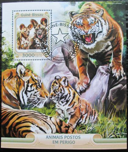 Poštovní známka Guinea-Bissau 2016 Ohrožena fauna Mi# Block 1460 Kat 11€
