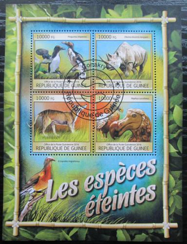 Poštovní známky Guinea 2016 Vyhynulá fauna Mi# 11836-39 Kat 16€