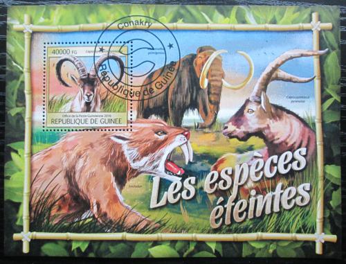 Poštovní známka Guinea 2016 Vyhynulá fauna Mi# Block 2663 Kat 16€