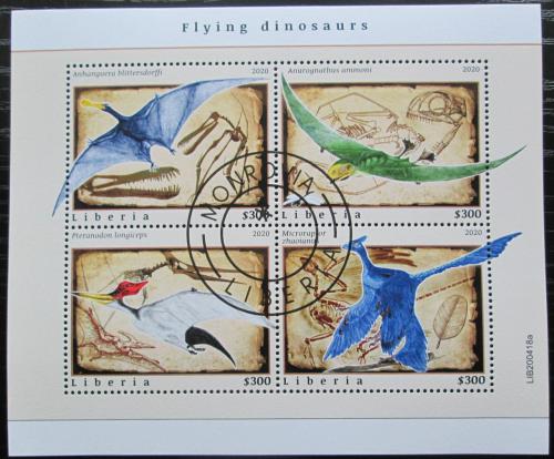 Poštovní známky Libérie 2020 Létající dinosauøi Mi# N/N 