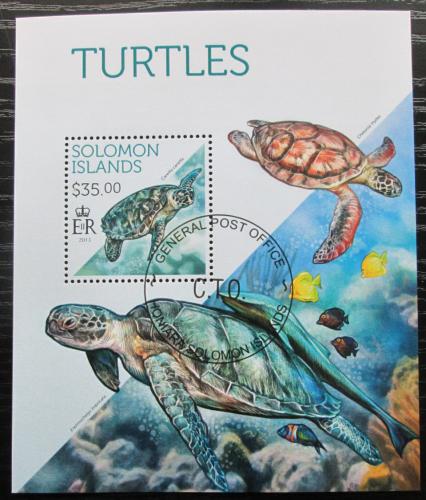 Poštovní známka Šalamounovy ostrovy 2013 Želvy Mi# Block 213 Kat 12€