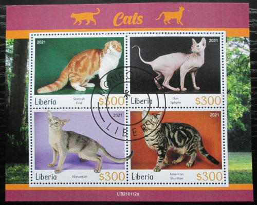 Poštovní známky Libérie 2021 Koèky Mi# N/N
