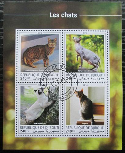 Poštovní známky Džibutsko 2018 Koèky Mi# 2557-60 Kat 10€