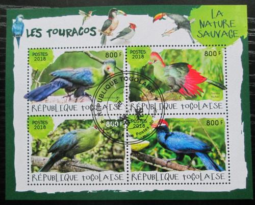 Poštovní známky Togo 2018 Turakové Mi# Block 1625 Kat 7€