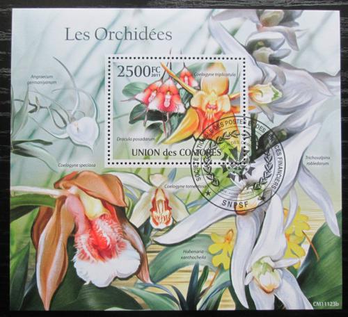 Poštovní známka Komory 2011 Orchideje Mi# Block 615 Kat 13€