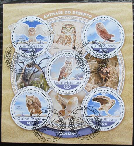 Poštovní známky Guinea-Bissau 2016 Pouštní sovy Mi# 8817-21 Kat 11€