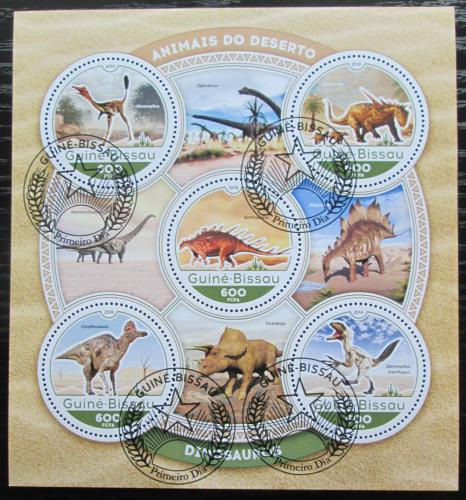 Poštovní známky Guinea-Bissau 2016 Dinosauøi pouštì Mi# 8787-91 Kat 11€
