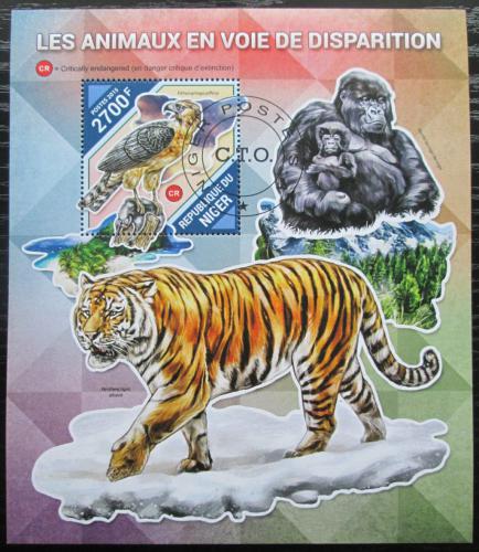 Poštovní známka Niger 2015 Ohrožená fauna Mi# Block 483 Kat 10€