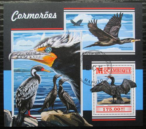 Poštovní známka Mosambik 2015 Kormoráni Mi# Block 1072 Kat 10€