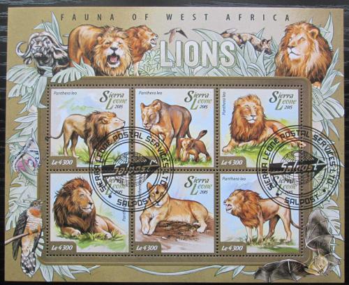 Poštovní známky Sierra Leone 2015 Lvi Mi# 6058-63 Kat 11.50€