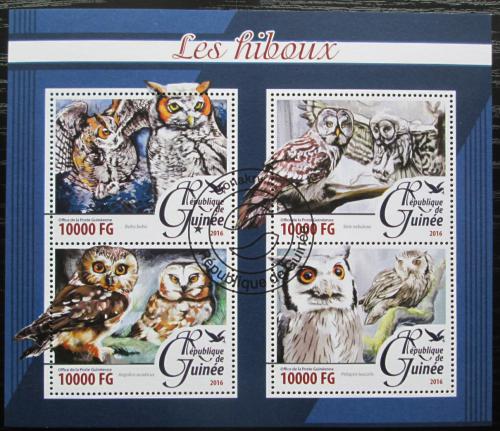 Poštovní známky Guinea 2016 Sovy Mi# 11671-74 Kat 16€