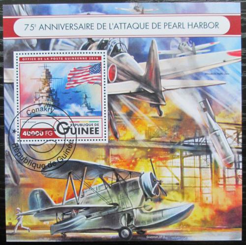 Poštovní známka Guinea 2016 Útok na Pearl Harbor, 75. výroèí Mi# Block 2697 Kat 16€ 