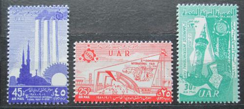 Poštovní známky Sýrie, UAR 1958 Mezinárodní veletrh Damašek Mi# V 9-11 Kat 5.50€