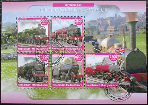 Poštovní známky Madagaskar 2020 Anglické parní lokomotivy Mi# N/N