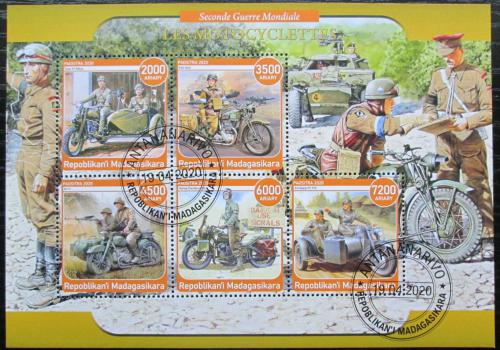 Poštovní známky Madagaskar 2020 Vojenské motocykly Mi# N/N