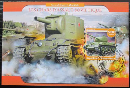 Poštovní známka Madagaskar 2020 Sovìtské tanky Mi# N/N