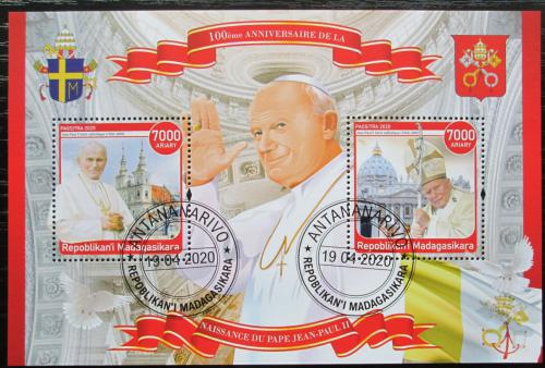 Poštovní známky Madagaskar 2020 Papež Jan Pavel II. Mi# N/N