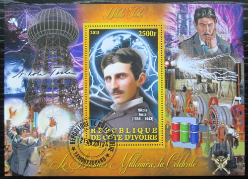Poštovní známka Pobøeží Slonoviny 2013 Nikola Tesla Mi# N/N