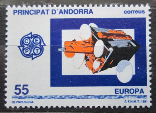 Poštovní známka Andorra Šp. 1991 Evropa CEPT, prùzkum vesmíru Mi# 222