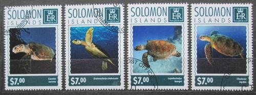 Poštovní známky Šalamounovy ostrovy 2014 Moøské želvy Mi# 2822-25 Kat 9.50€