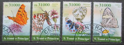 Poštovní známky Svatý Tomáš 2015 Motýli Mi# 6320-23 Kat 12€