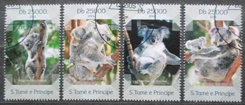 Poštovní známky Svatý Tomáš 2014 Koaly Mi# 5714-17 Kat 10€