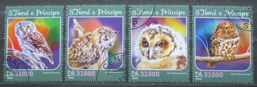 Poštovní známky Svatý Tomáš 2016 Sovy Mi# 6636-39 Kat 12€