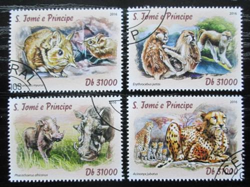 Poštovní známky Svatý Tomáš 2016 Afriètí savci Mi# 6731-34 Kat 12€