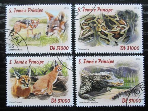 Poštovní známky Svatý Tomáš 2016 Afriètí predátoøi Mi# 6726-29 Kat 12€