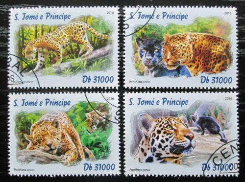 Poštovní známky Svatý Tomáš 2016 Jaguáøi Mi# 6786-89 Kat 12€