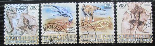 Poštovní známky SAR 2015 Dinosauøi a fosílie Mi# 5895-98 Kat 16€