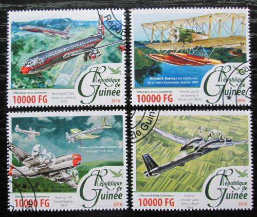 Poštovní známky Guinea 2016 Historie letadel Boeing Mi# 11706-09 Kat 16€ 