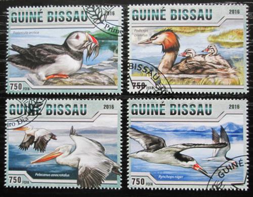 Poštovní známky Guinea-Bissau 2016 Vodní ptáci Mi# 8720-23 Kat 11€