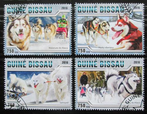Poštovní známky Guinea-Bissau 2016 Tažní psi Mi# 8724-27 Kat 11€
