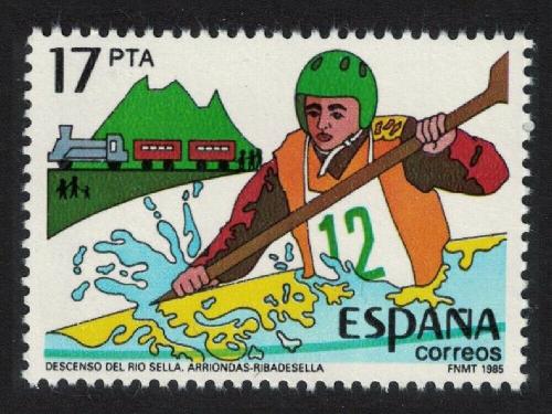 Poštovní známka Španìlsko 1985 Jízda na kajaku Mi# 2694