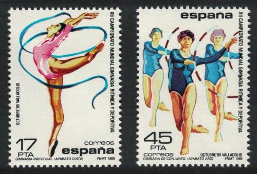 Poštovní známky Španìlsko 1985 Sportovní gymnastika Mi# 2696-97