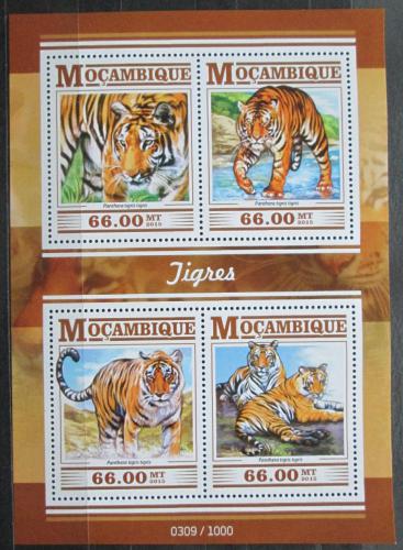 Poštovní známky Mosambik 2015 Tygr indický Mi# 8029-32 Kat 15€