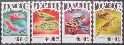 Poštovní známky Mosambik 2013 Obojživelníci a plazi Mi# 6807-10 Kat 11€