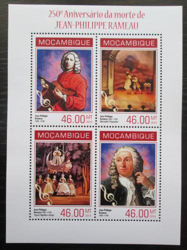 Poštovní známky Mosambik 2014 Jean-Philippe Rameau, skladatel Mi# 7095-98 Kat 11€