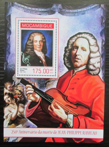 Poštovní známka Mosambik 2014 Jean-Philippe Rameau, skladatel Mi# Block 859 Kat 10€
