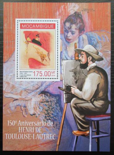 Poštovní známka Mosambik 2014 Umìní, Toulouse-Lautrec Mi# Block 862 Kat 10€