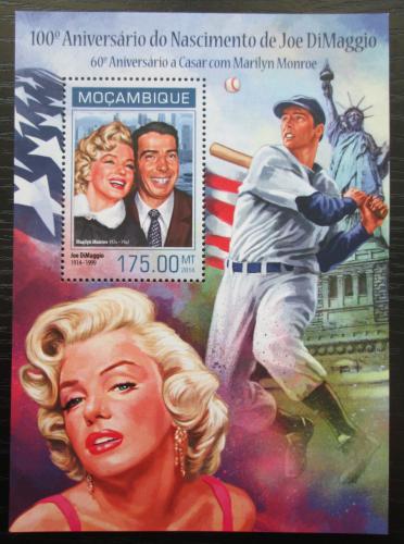 Poštovní známka Mosambik 2014 Joe DiMaggio, baseball Mi# Block 866 Kat 10€