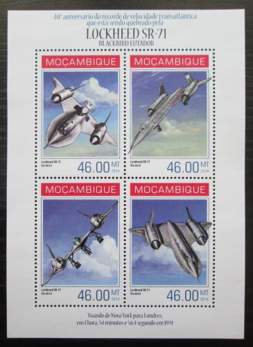 Poštovní známky Mosambik 2014 Lockheed SR-71 Blackbird Mi# 7195-98 Kat 11€
