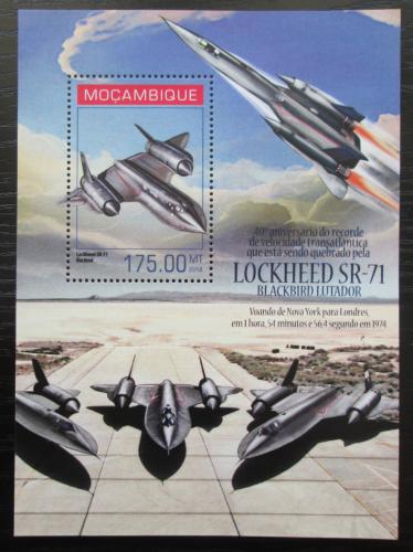 Poštovní známka Mosambik 2014 Lockheed SR-71 Blackbird Mi# Block 879 Kat 10€