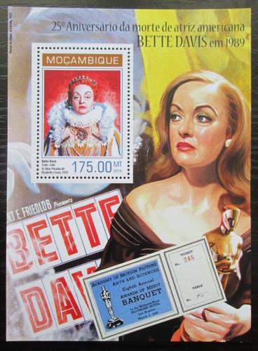Poštovní známka Mosambik 2014 Bette Davis, hereèka Mi# Block 881 Kat 10€